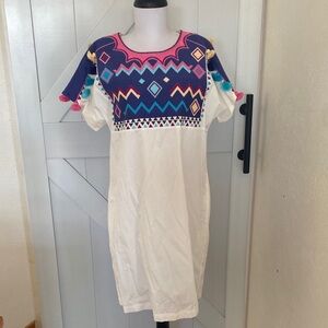 Figue Colorful Geometric Pattern Dress